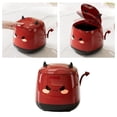 thumbnail image 2 of ANXPTIME Small Space Desktop Trash Can Press Lock Lid Devil Design ABS Waste Container, 2 of 15