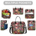 thumbnail image 2 of Pioneer Flower Floral Print Pattern Womens Lunch Box for Work,Insulated Large Lunch Bag for Tween and Teen,Loncheras Para Mujer,Leakproof Adult Lunch Bag for Work,Beach,Travel,Picnic,Camping, 2 of 7