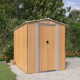 thumbnail image 4 of vidaXL Storage Shed Outdoor Storage Shed for Backyard Patio Galvanized Steel, 4 of 6