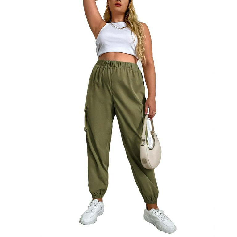 Cargo Pants Green Plus Size Pants (Women's) -