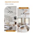 thumbnail image 3 of Ventilador de techo Curve Curio de 52" con luz LED regulable y motor DC de 6 velocidades, 3 of 7