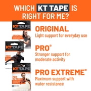 KT Tape Pro Ultra-Breathable Synthetic Kinesiology Tape, Jet Black, 20 Precut Strips