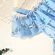 thumbnail image 4 of Vestido Para Niñas, Ropa Para Niñas Pequeñas, Falda De Gasa Con Tirantes De Verano Para Niños Pequeños, Vestido De Princesa, Vestido Azul Con Tirantes Odeerbi LM103-5617, 4 of 8