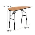 thumbnail image 6 of Emma + Oliver 4-Foot Half-Round Wood Folding Banquet Table - Event & Catering Table, 6 of 11