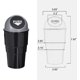 thumbnail image 3 of Vehículo Automotriz Portavasos Bote de Basura Pequeño Mini Contenedor de Basura Bote de Basura para Automóvil Organizador Universal Impermeable A Prueba de Fugas/Gris, 3 of 5