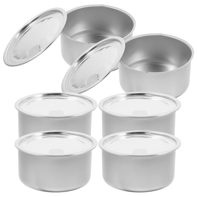 Minkissy 6pcs Food Containers with Lids Aluminium for Safe Food Storage