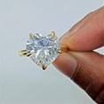 thumbnail image 2 of Heart Cut Moissanite Engagement Ring Moissanite Solitaire Ring Gold Plated Anniversary Gift Ring Moissanite Promise Ring For Women, 2 of 5