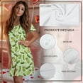 thumbnail image 6 of Yuyamidu Pickled Cucumber Button Down Nightgowns for Women Cozy Summer Sleepwear Knee-Length Ladies Nightdress Lounge Sleep Night Gown Breathable Cooling Summer Nightdress, 6 of 7