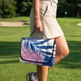 thumbnail image 4 of Psesaysky Washable Golf Cart Seat Covers Blue Palm Leaves Golf Cart Seat Blanket with 4 Pockets and Handle, Tropical Portable and Universal Fit for EZGO, Yamaha, Club Car & other 2 Person Seats, 4 of 8