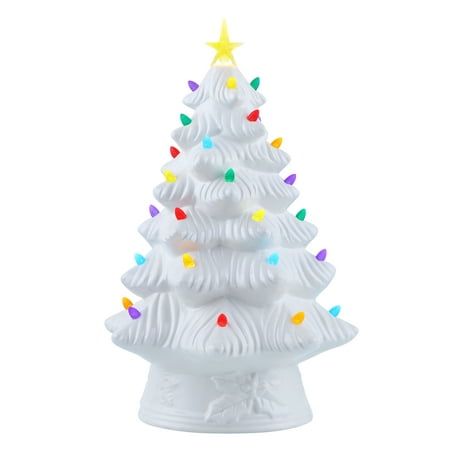 Mr. Christmas Ceramic Nostalgic Tree, 16", White