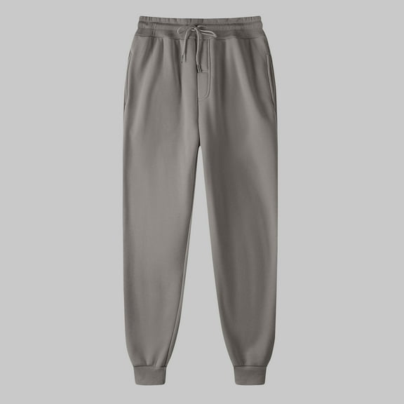 Goodtrade8 Athletic Sweatpants for Men Pockets Straight Leg Activewear Gym Joggers Elastic Waist Mens Pants