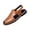 Orange_007, variant on Domuza Men’s Crocodile Embossed Split Toe Back Strap Sandals, Slip On Closed Front Leather Casual Mule Sandals with Block Flat Sole for Daily Summer Wear Orange 9.5 (EU-44)
