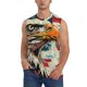 thumbnail image 1 of Fotbe Retro American Eagle Men's Camiseta sin Mangas Estampada para Hombres, Playera Casual para Gimnasio, Entrenamiento, Playa-XX-Large, 1 of 7