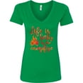 thumbnail image 3 of Inktastic Life's Better Campfire Women's V-Neck T-Shirt, 3 of 5