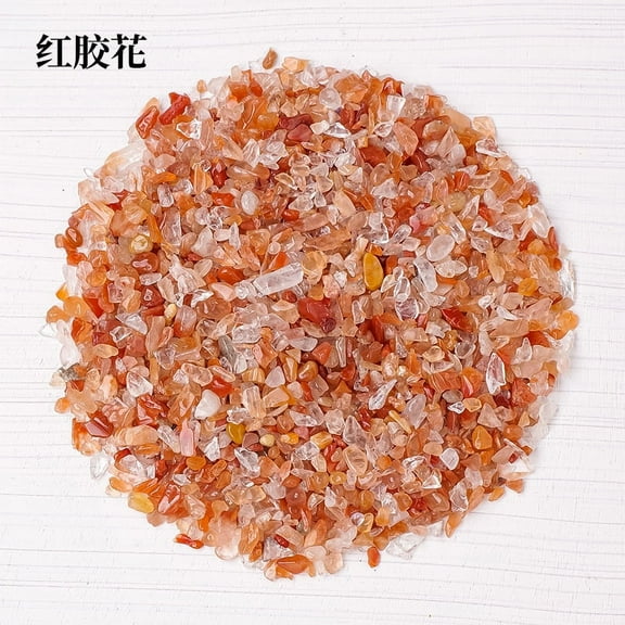 Nvzi-c 200g natural small particle crushed stone demagnetization stone nail art fish tank garden decoration red natural crystal crushed stone 3-5mm