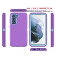 thumbnail image 2 of Galaxy S21 FE 5G Cases, Sturdy Case Cover for Galaxy S21 FE 5G 6.4", Tekcoo Full-Body Heavy Duty Armor Hard Plastic & Shock Absorption Rubber Rugged Bumper 3-in-1 Case Cover -Purple, 2 of 7