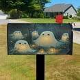 thumbnail image 2 of Halloween Cute Ghost Boo Mailbox Cover Magnetic Standard Size 20.5" x 18", Spooky Jack O Lantern Pumpkin Decorative Post Letter Box Wrap Decor, Funny Polka Dots Garden Yard Outdoor Decoration, 2 of 4