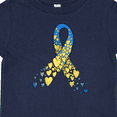 thumbnail image 4 of Inktastic Down Syndrome Awareness Blue and Yellow Hearts Ribbon Boys or Girls Baby T-Shirt, 4 of 5
