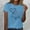 Blue, variant on Sakmal Short Sleeve Ladies Tops Under $10 Pink Love Heart Crew Neck T-Shirts Womens T Shirts