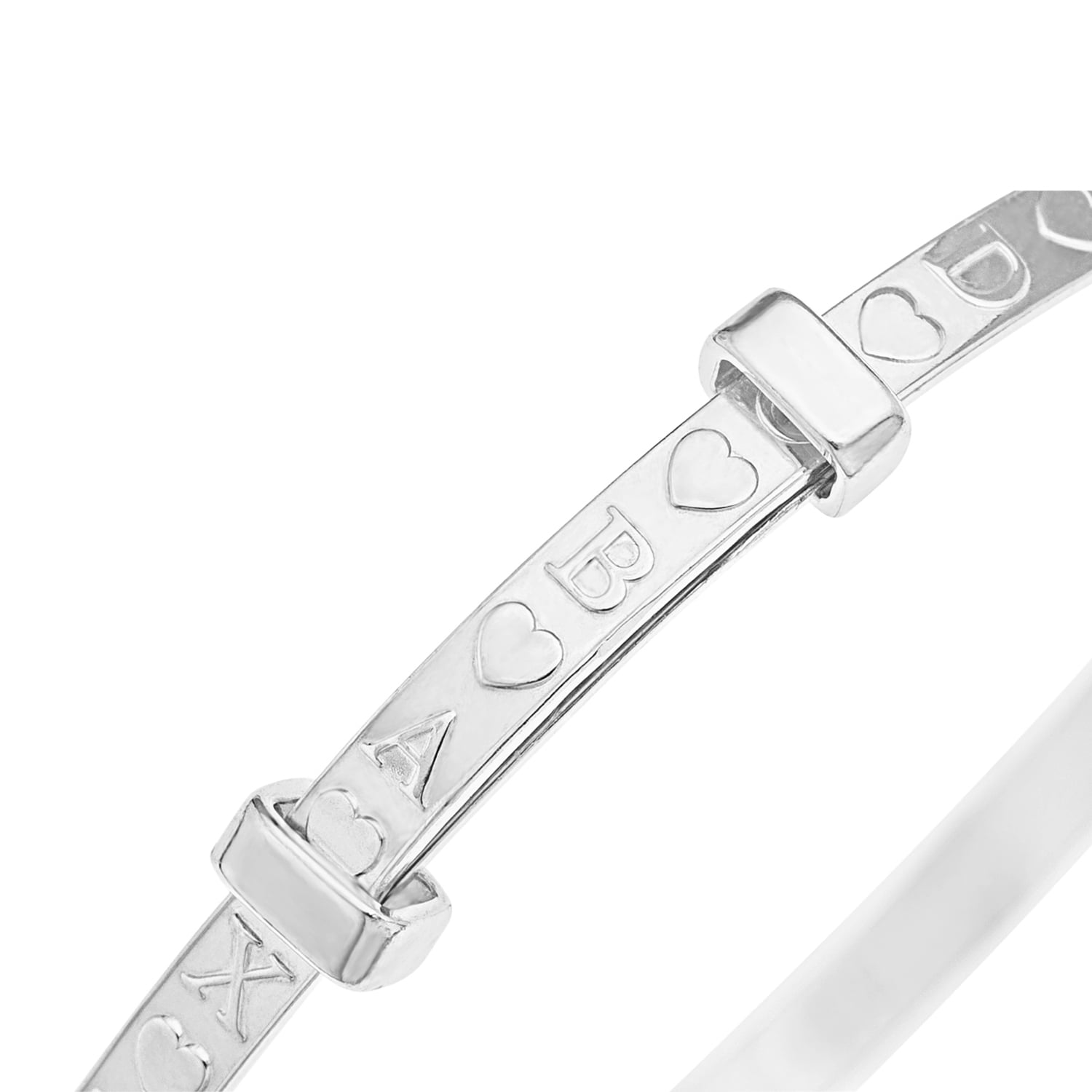 Baby Bangle ABC Bracelet Sterling Silver Baby Shower - Baptism Christening Gift Boy and Girl