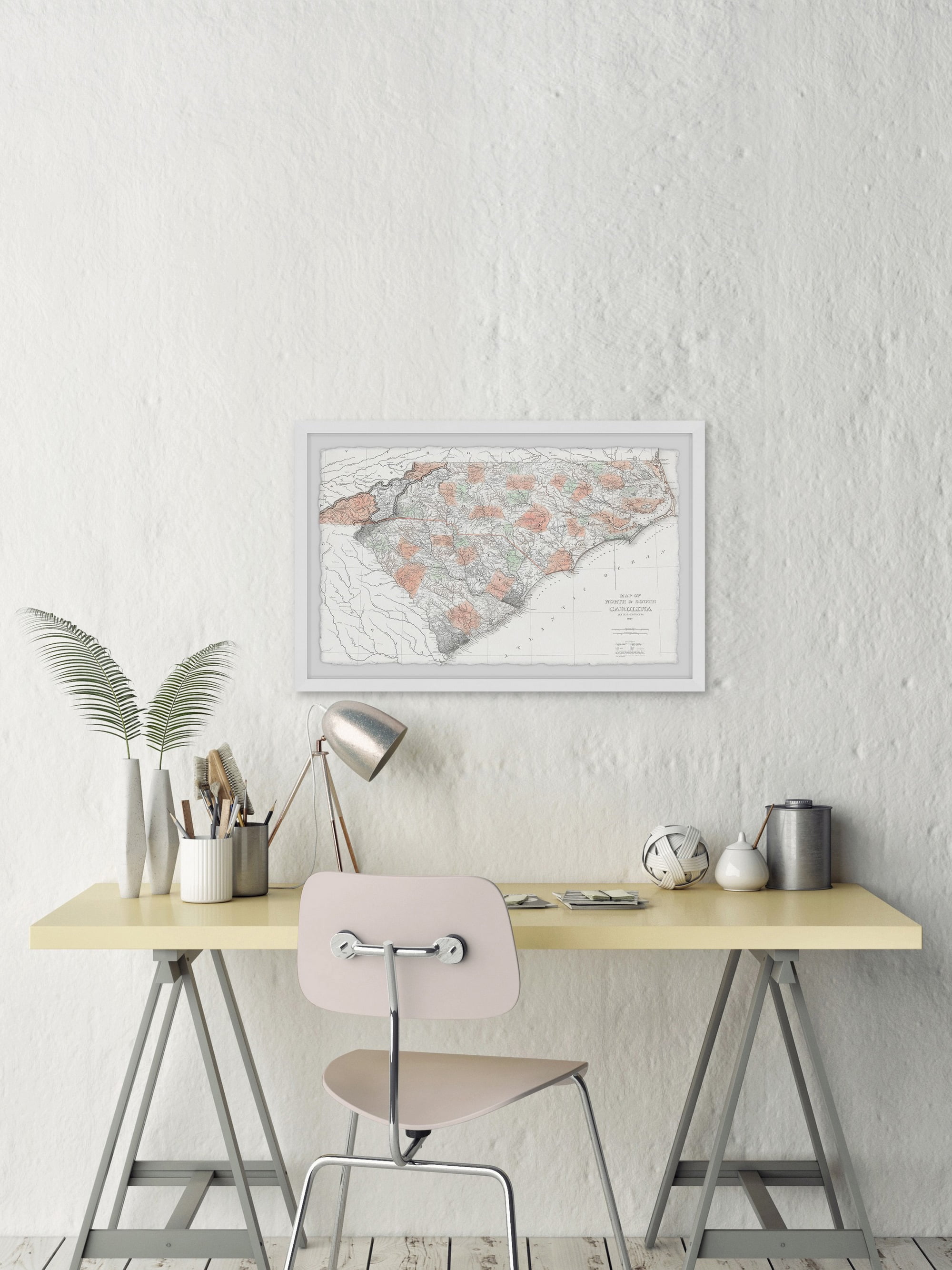 Marmont Hill Spots Map Framed Wall Art