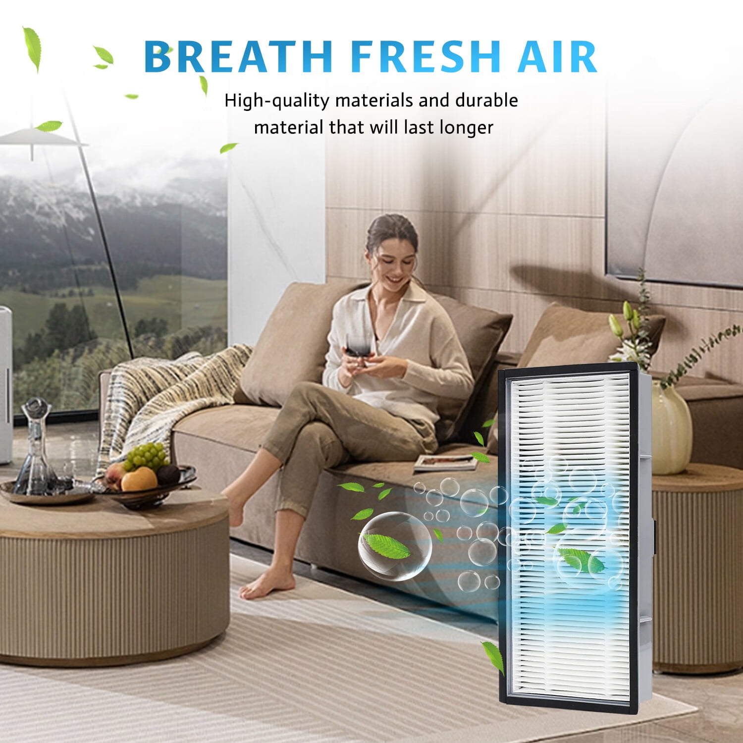 HomeTimes A/D/H True HEPA Replacement Filter Compatible with HAP9415 HAP9243 HAP9423 Holmes Air Purifier, 3M Filtrete FAP-TT-ADH and Honeywell HPA060(BWM), 2 Pack
