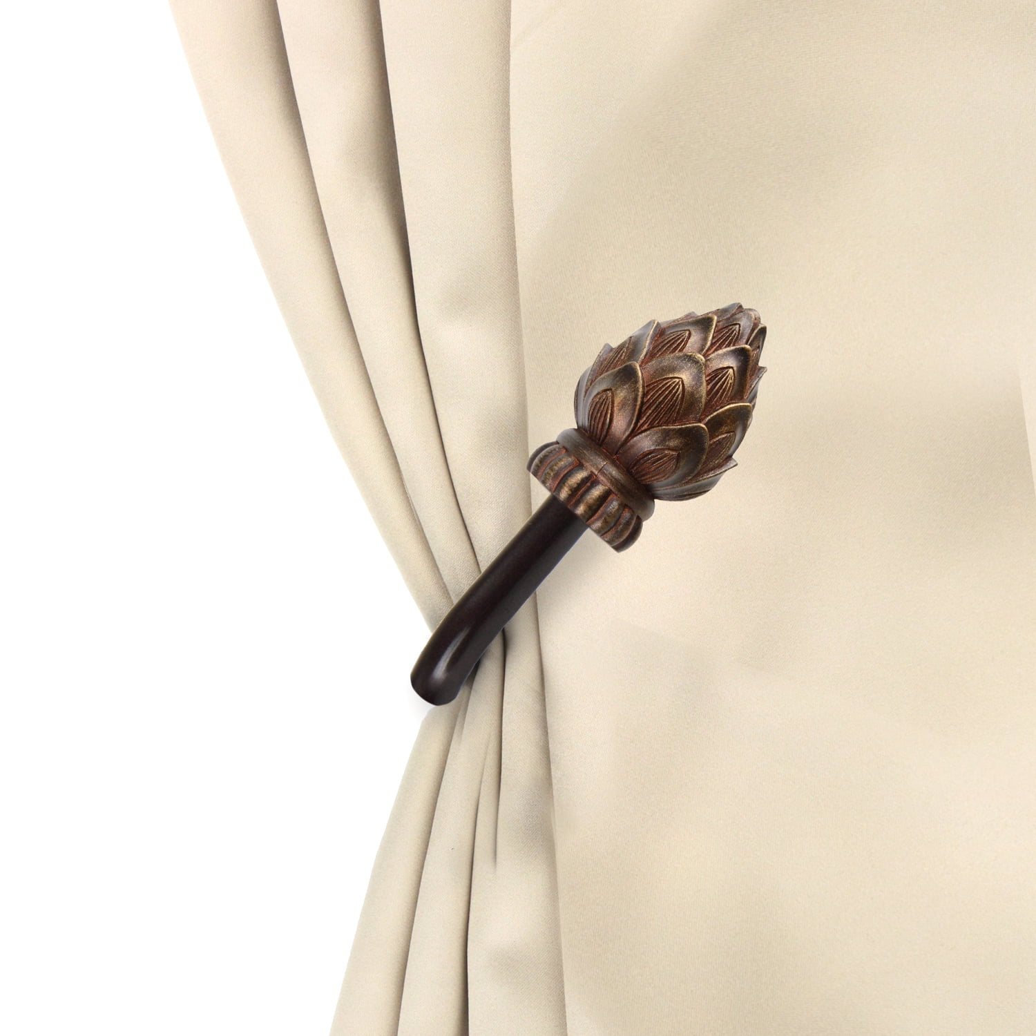 Alonzo Curtain Holdback Pair in Cocoa