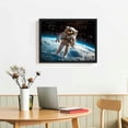 thumbnail image 2 of Nawypu Outer Space Wall Art Posters - Framed Astronaut on Earth Paintings for Modern Decoration  Universe Themed Real Spaceman Pictures Prints Artwork Decor for Living Room Dormitory Teens Bedroom Bar, 2 of 4