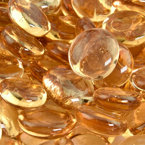 Champagne Fire Pit Glass Beads 3/4", 10 lbs