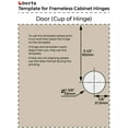 thumbnail image 6 of Berta 45 Degree Soft/Self Close Full Overlay Frameless Corner Cabinet Hinges with Screws (2 Pack), 6 of 7