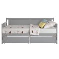 thumbnail image 5 of Daybed with Storage Drawers, LegaHome Twin Size Solid Wood Daybed Heavy Duty Storage Sofa Bed, 10 Wooden Slats Support, Twin Daybed Frame for Kids Teens Adult, Holds 250lbs, No Box Spring Needed, Gray, 5 of 15