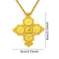 thumbnail image 3 of Ethiopian Jewelry Cross 14K Yellow Gold Pendant Necklaces African Eritrean Habesha Wedding Accessories Gift, 3 of 6