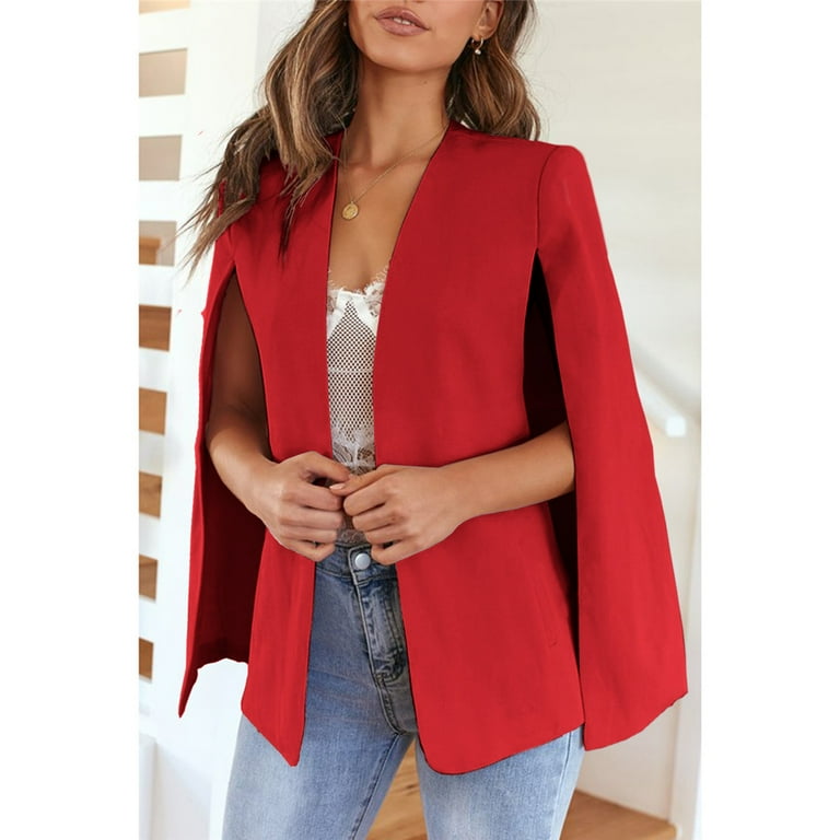 Split sleeve hotsell blazer cape