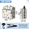 thumbnail image 3 of Zipper Binder with Shoulder Strap 2 inch 3 Ring Waterproof File Folder Organizer Bag 500 Sheet Adorable Astronauts Pattern, 3 of 8