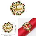 thumbnail image 5 of Noothes Christmas Napkin Rings Metal Holder Set with Reindeer Wreath Pattern, Reusable Elegant Table Setting for Holiday Dinner Decor and Festive Dining, 5 of 9