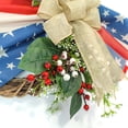 thumbnail image 6 of July 4th Wreath Americana Patriotic Wreath Handcrafted Memorial Day Wreath Festival Garland for Front Door Independence Day Wreath for Wall Home Decor, 6 of 7