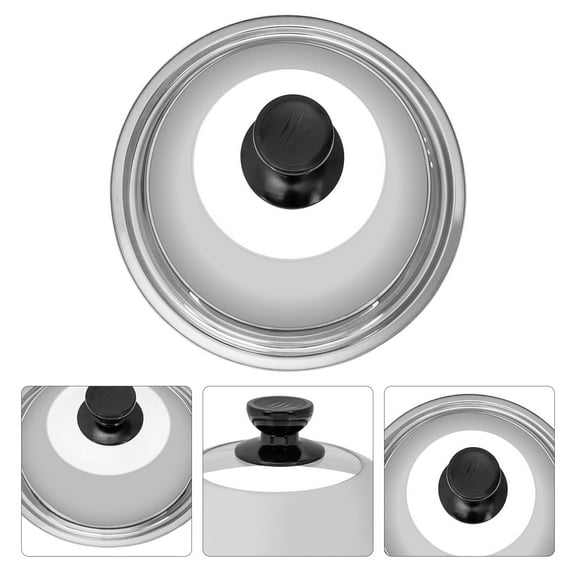 EXHUMKY Household Wok Cover Thickened Pot Lid For Frying Pans Easy Cleaning Pressure Release 11.02Inch 1Pcs