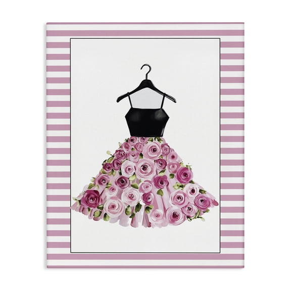 Flower Bedecked Dress Canvas Wall Art, design by Christine Simpson Art