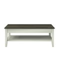 thumbnail image 2 of Twin Star Home Two Tone Modern Farmhouse Coffee Table in Old Wood White, 2 of 14