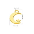 thumbnail image 2 of 100Pcs Moon Star Charm, Moon Star Pendants Bulk Mini Charm Pendants for Jewelry Making, Dark Gold, 2 of 6