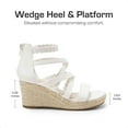 thumbnail image 3 of DREAM PAIRS Girls Wedge Sandals Flatform Open Toe Platform Sandals Flower Wedding Party for Little Kid/Big Kid, 3 of 6
