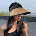 thumbnail image 5 of Adjustable Sun Visor Hats Women Large Brim Summer UV Protection Beach Cap, 5 of 7