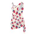 thumbnail image 5 of POLERO Girls' Strawberry Print One-Piece Swimsuit with Mesh Cover Up Skirt - Quick Dry, Padded, Adjustable Straps for Beach & Pool Days (7-18 Years), 5 of 10