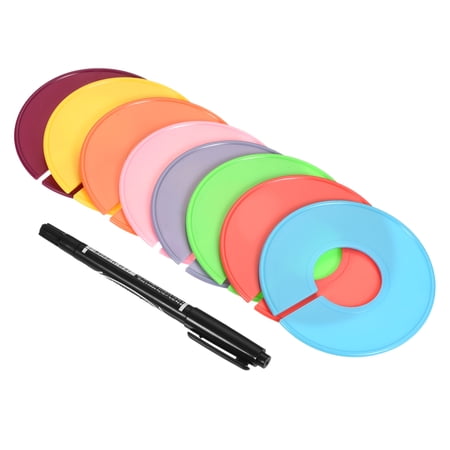 Uxcell Blank Wardrobe Size Separator with Marker Pen Clothes Dividers Multicolor 24 Pack