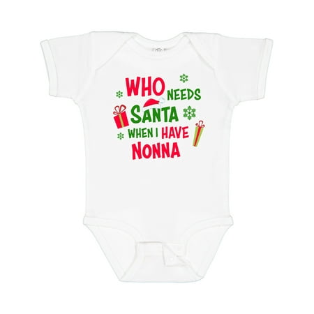 

Inktastic Who Needs Santa when I Have Nonna Gift Baby Boy or Baby Girl Bodysuit