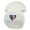 White, variant on Mardi Heart Embroidered 12 Inch Long Knitted Beanie - Black OSFM