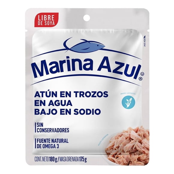 Atún Marina Azul en trozos en agua bajo en sodio 180 g