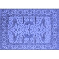 thumbnail image 1 of Ahgly Company Machine Washable Indoor Rectangle Oriental Blue Industrial Area Rugs, 2' x 3', 1 of 4