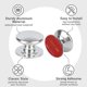 thumbnail image 3 of 4 Pack Aluminum Self-Stick Knobs No Drilling Self-Adhesive Drawer Knobs Silver Cabinet Handle Pull with Adhesive Black Stick On Handle for Cupboard Fr, 3 of 4