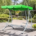 thumbnail image 3 of Pebbuoy Garden Swing Canopy Replacement UV-Resistant Waterproof Easy to Install Silver-coated Oxford Cloth Swing Seat Cover Sun Shade, 3 of 7